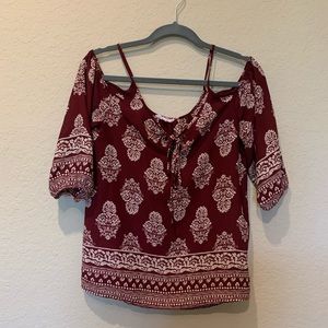 Burgundy blouse